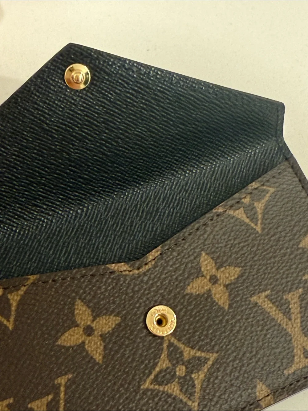 Louis Vuitton Monogram Card Holder Recto Verso with Gold Hardware